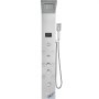 VEVOR Shower Panel System, 6 Shower Modes, LED & Screen Hydroelectricity Shower Panel Tower, Rainfall, Waterfall, 8 Massage Jets, Tub Spout, Handheld Shower, Stainless Steel Wall-Mounted Shower Set