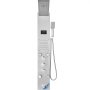 VEVOR Brusepanelsystem, 6 bruseindstillinger, LED & Skærm Vandkraftbruserpaneltårn, Regnvand, Vandfald, 5 massagedyser, Karbadtud, Håndbruser, Vægmonteret Brusesæt i Rustfrit Stål