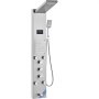 VEVOR Brusepanelsystem, 6 bruseindstillinger, LED & Skærm Vandkraftbruserpaneltårn, Regnvand, Vandfald, 5 massagedyser, Karbadtud, Håndbruser, Vægmonteret Brusesæt i Rustfrit Stål