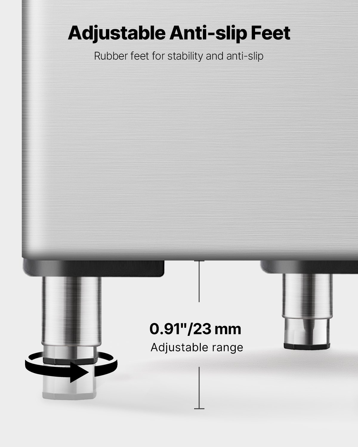 VEVOR - Contenedor de hielo comercial para máquina de hielo, capacidad de 227 kg, de acero inoxidable con filtro y patas de goma antideslizantes ajustables, apto para restaurantes, hoteles y tiendas de bebidas.