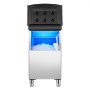 Recipiente de armazenamento para máquina de gelo comercial VEVOR, recipiente de gelo com capacidade para 250 libras, recipiente de armazenamento de gelo em aço inoxidável com filtro de estágio único e pés de borracha antiderrapantes ajustáveis, adequado para restaurantes e hotéis