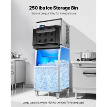 Commercial Ice Maker Storage Bin 250lbs Capacity Ice Storage Bin with Filter