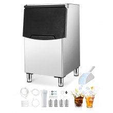 Commercial Ice Maker Storage Bin 250lbs Capacity Ice Storage Bin with Filter