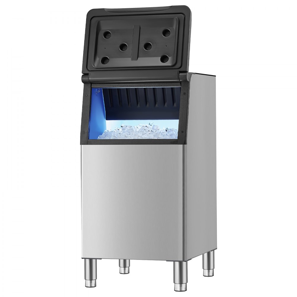 VEVOR Commercial Ice Maker Storage Bin, 300 LBS Capacity Ice-Bin, Commercial Ice Storage Bin with Adjustable Anti-slip Rubber Feet, Suitable for Restaurant Hotel and Beverage Shops