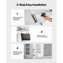 Commercial Ice Maker Storage Bin 300lbs Capacity Business Ice Storage Bin,Stainless Steel Ice Storage Bin with Single-Stage Filter and Adjustable Anti-Slip Rubber Feet, Suitable for Restaurant and Hotel
