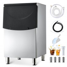 VEVOR Ice Storage Bin, 250LBS Capacity Ice-Bin, Stainless Steel Ice Storage Bins with Filter and Adjustable Anti-slip Rubber Feet, Suitable for Restaurant Hotel and Beverage Shops