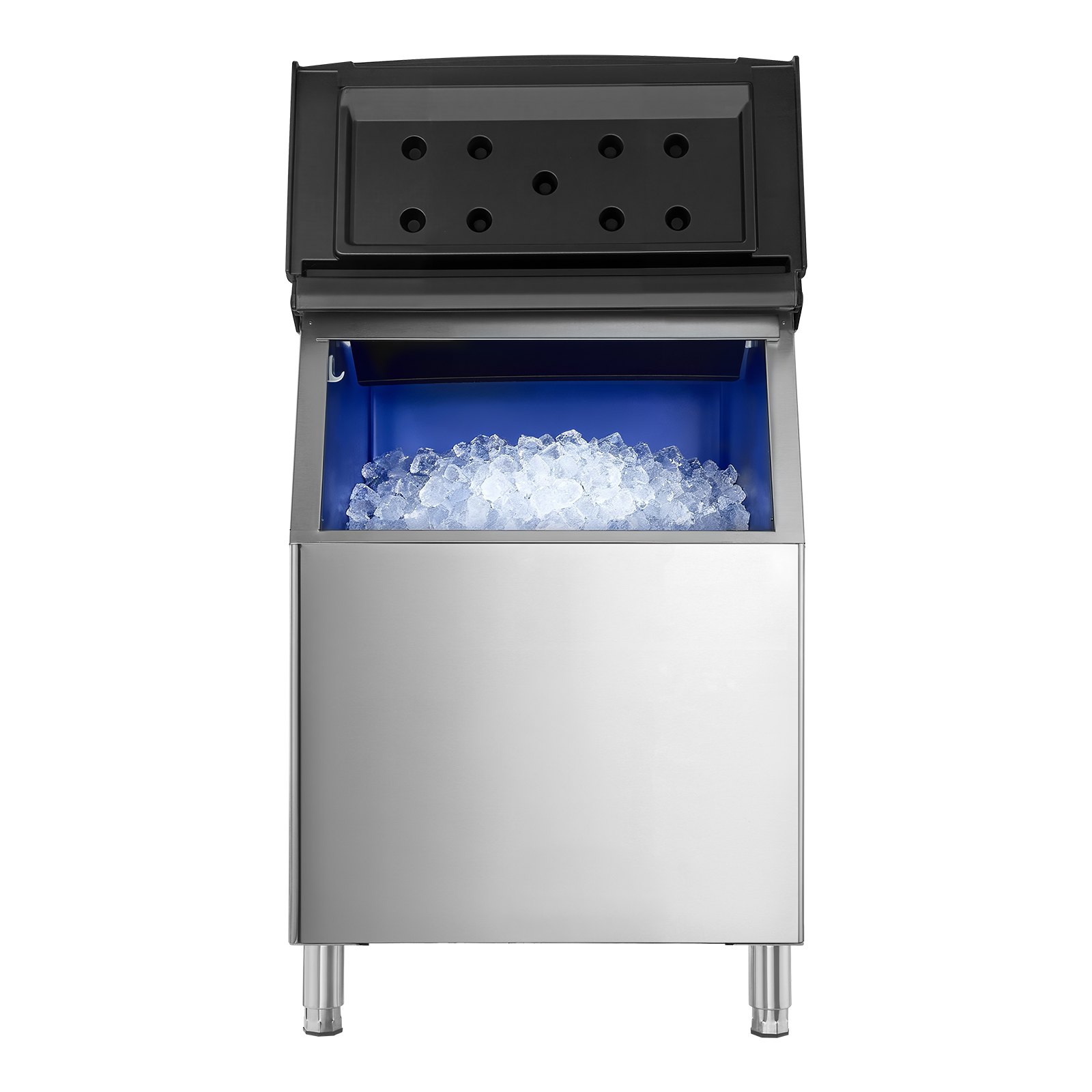 VEVOR Commercial Ice Maker Storage Bin, 500 LBS Capacity Ice-Bin, Stainless Steel Commercial Ice Storage Bin with Adjustable Anti-slip Rubber Feet, Suitable for Restaurant Hotel and Beverage Shops