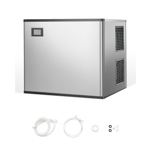 VEVOR Commercial Ice Maker Machine 800 lbs/24 h, 26 Inch Stainless Steel Industrial Ice Machine, Self-Cleaning and Scheduled Ice Making, Modular Ice Cube Machine for Restaurant Hotel - Head Only | VEVOR US