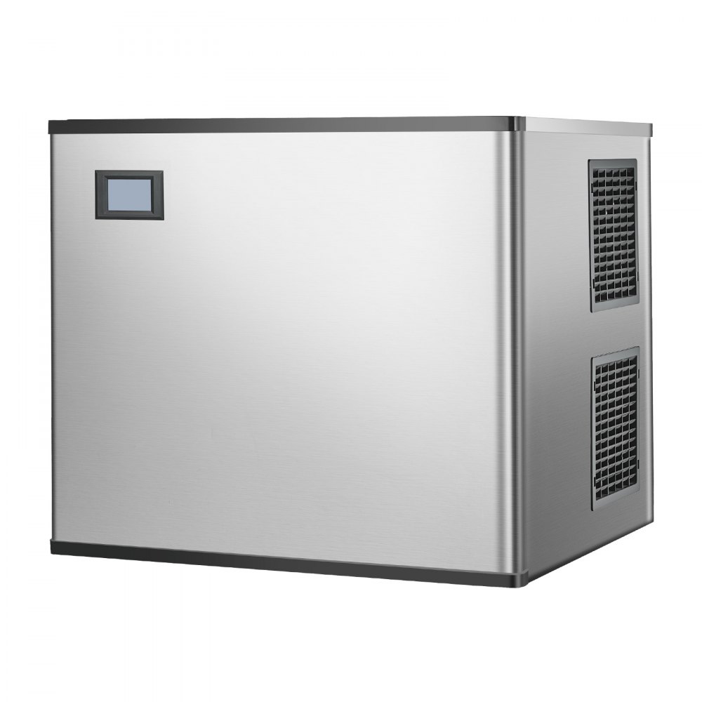 VEVOR Commercial Ice Maker Machine 800 lbs/24 h, 26 Inch Stainless Steel Industrial Ice Machine, Self-Cleaning and Scheduled Ice Making, Modular Ice Cube Machine for Restaurant Hotel - Head Only