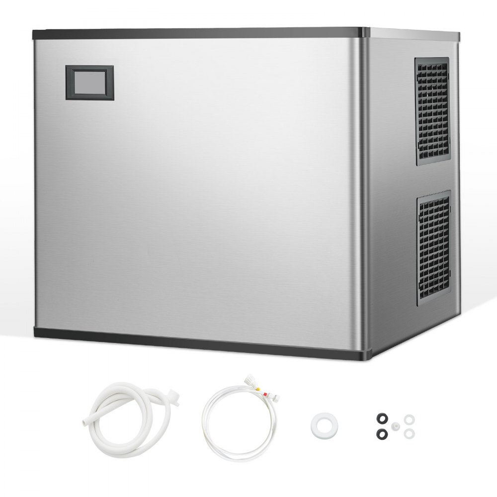 VEVOR Commercial Ice Maker Machine 800 lbs/24 h, 26 Inch Stainless Steel Industrial Ice Machine, Self-Cleaning and Scheduled Ice Making, Modular Ice Cube Machine for Restaurant Hotel - Head Only