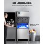 VEVOR Commercial Ice Maker Machine-Head 800 lbs/24 h, 26 Inch Stainless Steel Industrial Ice Machine, Self-Cleaning and Scheduled Ice Making, Modular Ice Cube Machine for Restaurant Hotel - Head Only