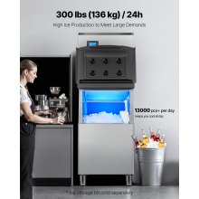 VEVOR Commercial Ice Maker 300 lbs/24 h Self-Cleaning Ice Machine - Head Only