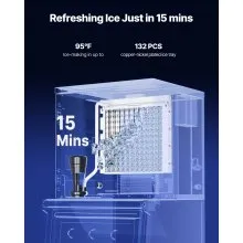VEVOR Commercial Ice Maker Machine 300 lbs/24 h, 20 Inch Stainless Steel Industrial Ice Machine, Self-Cleaning and Scheduled Ice Making, Modular Ice Cube Machine for Restaurant Hotel - Head Only