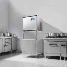 VEVOR Commercial Ice Maker Machine 300 lbs/24 h, 20 Inch Stainless Steel Industrial Ice Machine, Self-Cleaning and Scheduled Ice Making, Modular Ice Cube Machine for Restaurant Hotel - Head Only
