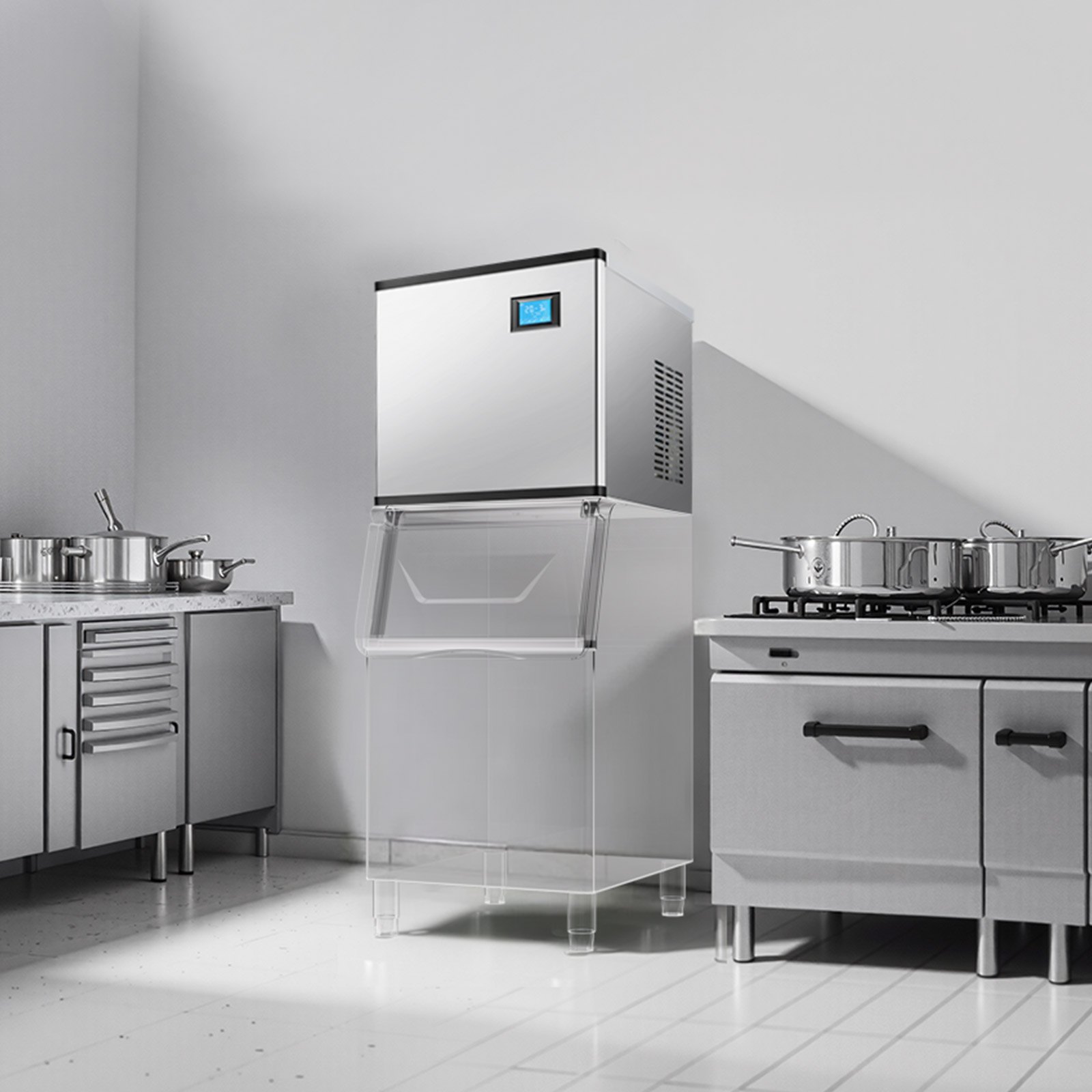 VEVOR Commercial Ice Maker 300 lbs/24 h Self-Cleaning Ice Machine - Head Only
