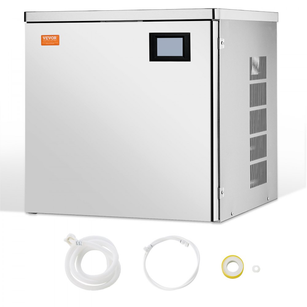 Máquina de hielo comercial VEVOR de 160 kg/día, máquina de hielo industrial de acero inoxidable de 56 cm, autolimpiable y programada, máquina modular para hacer cubitos de hielo en restaurantes y hoteles (solo cabezal)