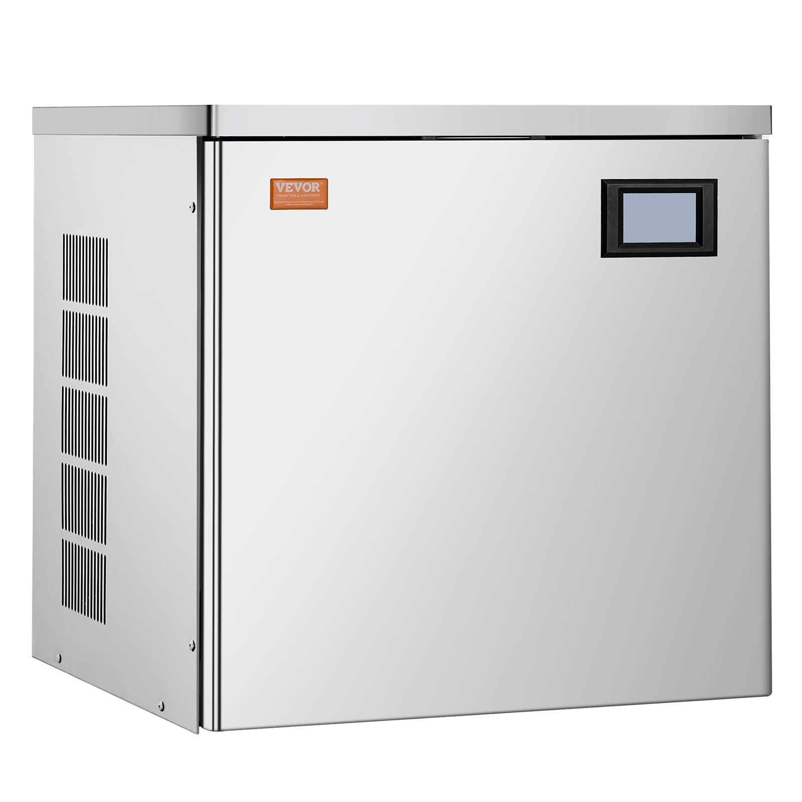 Máquina de hielo comercial VEVOR de 160 kg/día, máquina de hielo industrial de acero inoxidable de 56 cm, autolimpiable y programada, máquina modular para hacer cubitos de hielo en restaurantes y hoteles (solo cabezal)