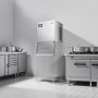Máquina de hielo comercial VEVOR de 181 kg/día, máquina de hielo industrial de acero inoxidable de 56 cm, autolimpiable y programada, máquina modular para hacer cubitos de hielo en restaurantes y hoteles (solo cabezal)