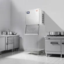 VEVOR Commercial Ice Maker Machine-Head 450 lbs/Day, 22 Inch Stainless Steel Industrial Ice Machine, Self-Cleaning and Scheduled Ice Making, Modular Ice Cube Machine for Restaurant Hotel - Head Only