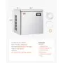 VEVOR Commercial Ice Maker Machine-Head 550 lbs/Day, 22 Inch Stainless Steel Industrial Ice Machine, Self-Cleaning and Scheduled Ice Making, Modular Ice Cube Machine for Restaurant Hotel - Head Only