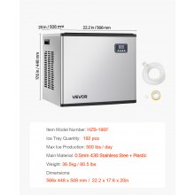 Commercial Ice Maker Machine - Head 500 lbs/Day Self-Cleaning Ice Machine- Head Only