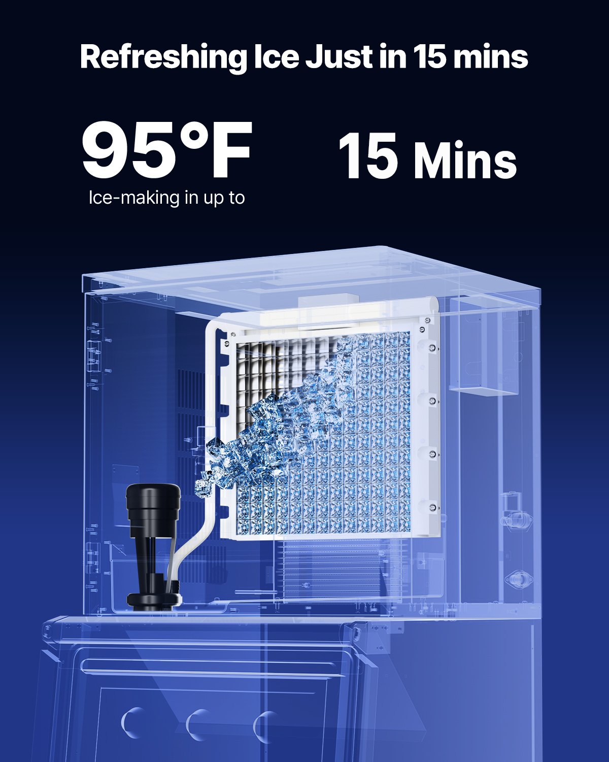 Máquina de hielo comercial VEVOR - Cabezal, 259 kg/día, de acero inoxidable, con autolimpieza, producción programada de hielo y grosor ajustable, ideal para restaurantes, bares, cafeterías y hoteles (solo cabezal)