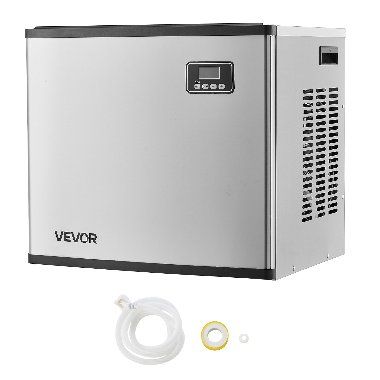 VEVOR Commercial Ice Maker Machine - Head, 249.5 kg/Day Stainless Steel Ice Machine with Self-Cleaning, Scheduled Ice-Making, Adjustable Thickness, Ideal for Restaurant Bar Cafe Hotel - Head Only