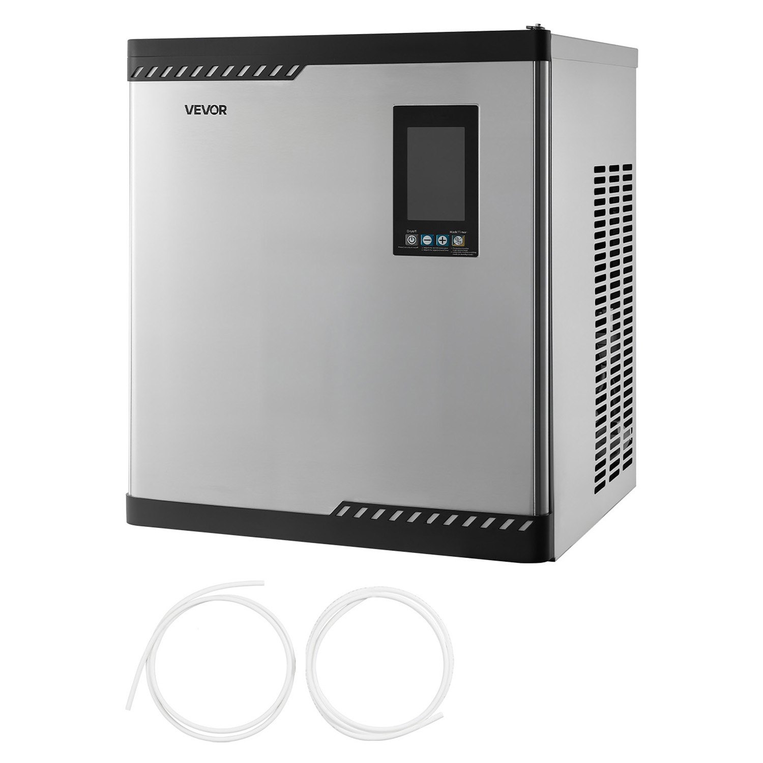 VEVOR Commercial Ice Maker Machine - Head, 136 kg/Day Stainless Steel Ice Machine with Scheduled Ice-Making, Self-Cleaning, Adjustable Thickness, Ideal for Restaurant Bar Cafe Hotel - Head Only