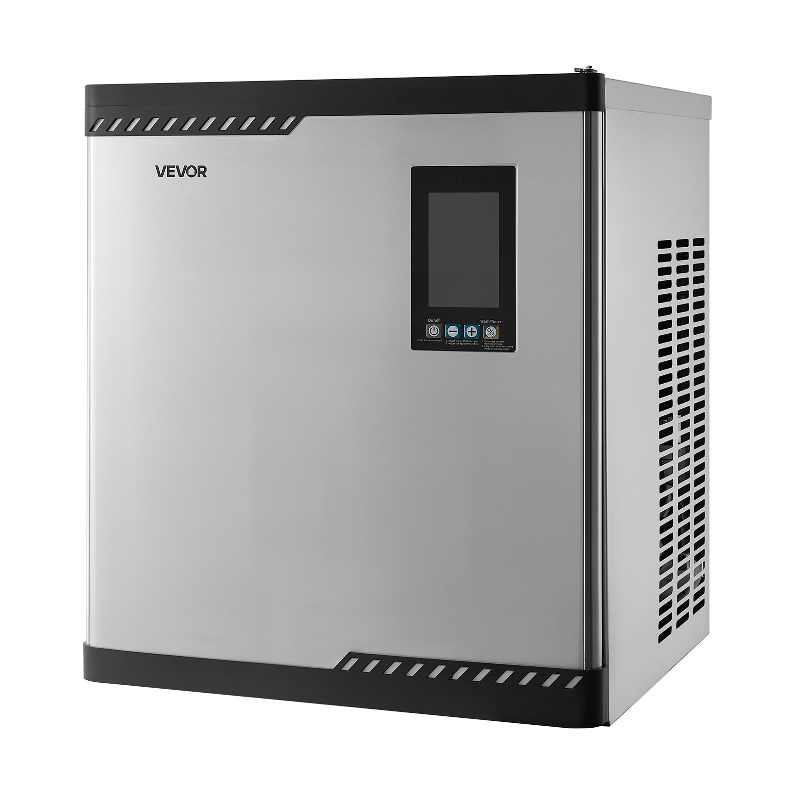 VEVOR Commercial Ice Maker Machine - Head, 136 kg/Day Stainless Steel Ice Machine with Scheduled Ice-Making, Self-Cleaning, Adjustable Thickness, Ideal for Restaurant Bar Cafe Hotel - Head Only