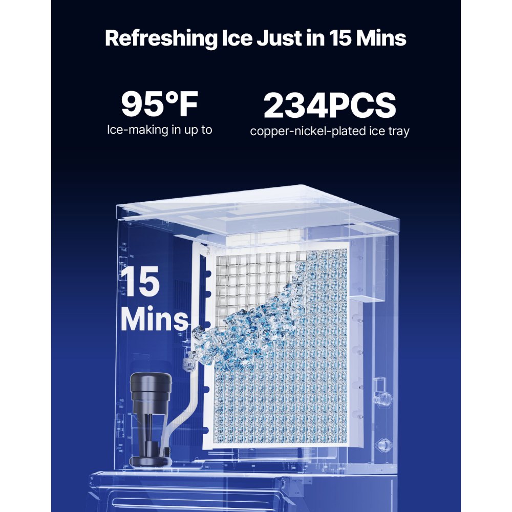 VEVOR Commercial Ice Maker Machine - Head, 800 Lbs/Day Stainless Steel Ice Machine with Scheduled Ice-Making, Self-Cleaning, Adjustable Thickness, Ideal for Restaurant Bar Cafe Hotel - Head Only