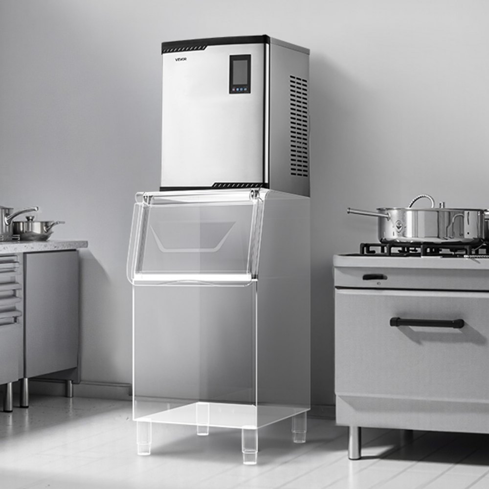 VEVOR Commercial Ice Maker Machine - Head, 800 Lbs/Day Stainless Steel Ice Machine with Scheduled Ice-Making, Self-Cleaning, Adjustable Thickness, Ideal for Restaurant Bar Cafe Hotel - Head Only