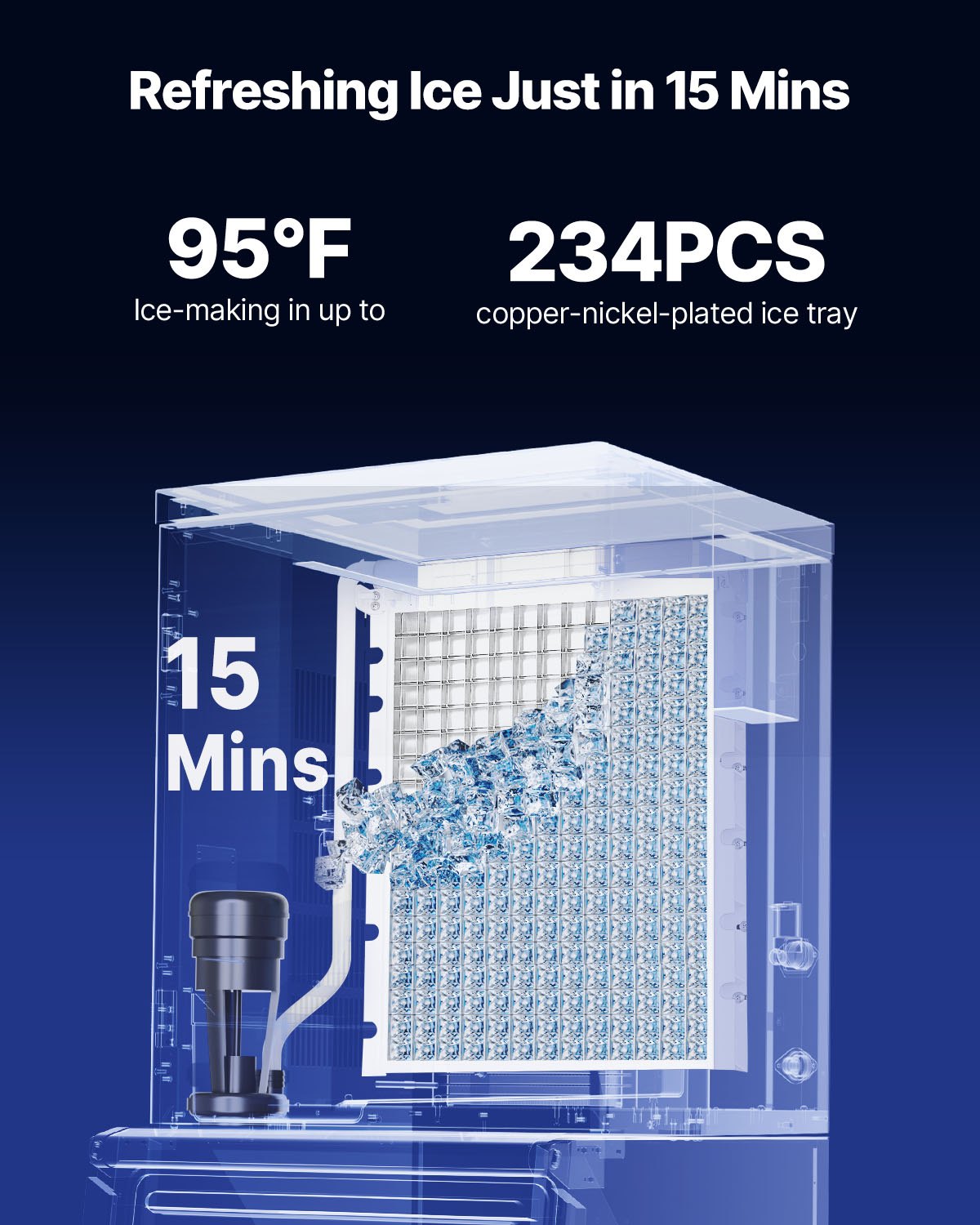 VEVOR Commercial Ice Maker Machine - Head, 800 Lbs/Day Stainless Steel Ice Machine with Scheduled Ice-Making, Self-Cleaning, Adjustable Thickness, Ideal for Restaurant Bar Cafe Hotel - Head Only