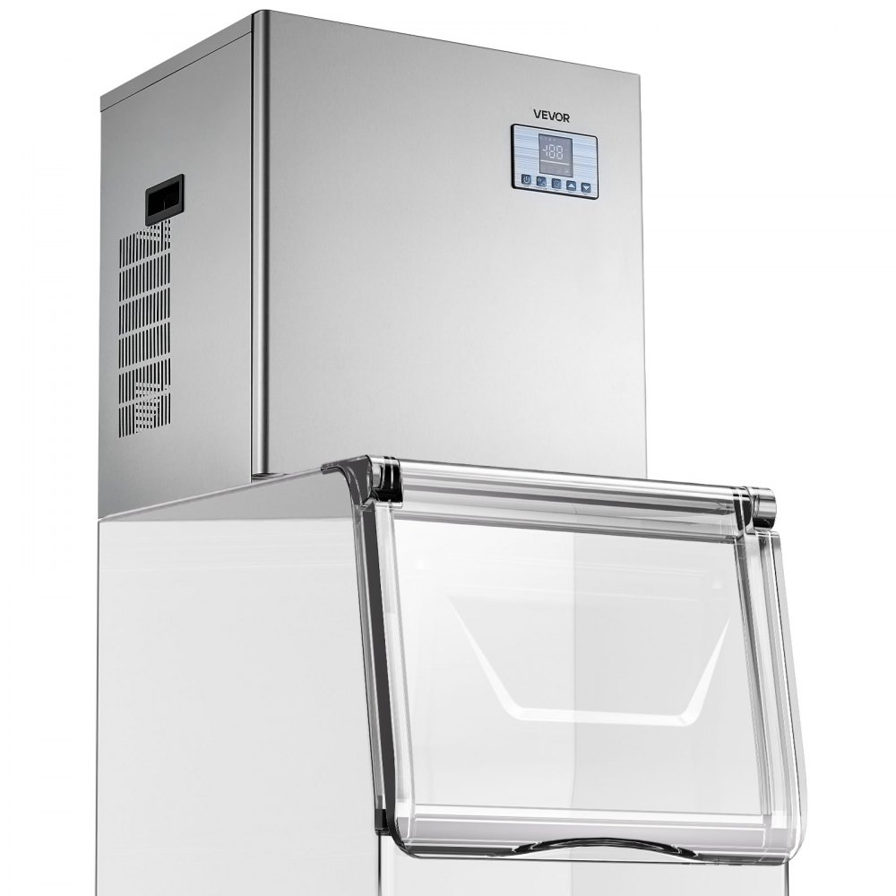 VEVOR Commercial Ice Maker Machine - Head, 250 kg/Day Stainless Steel Ice Machine with Scheduled Ice-Making, Self-Cleaning, Adjustable Thickness, Ideal for Restaurant Bar Cafe Hotel - Head Only