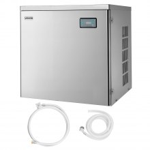 VEVOR Commercial Ice Maker Machine - Head, 650 Lbs/Day Stainless Steel Ice Machine with Scheduled Ice-Making, Self-Cleaning, Adjustable Thickness, Ideal for Restaurant Bar Cafe Hotel - Head Only