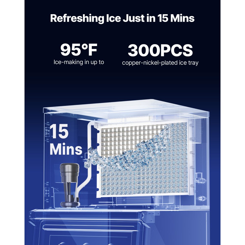 VEVOR Commercial Ice Maker Machine - Head, 1000 Lbs/Day Stainless Steel Ice Machine with Scheduled Ice-Making, Self-Cleaning, Adjustable Thickness, Ideal for Restaurant Bar Cafe Hotel - Head Only