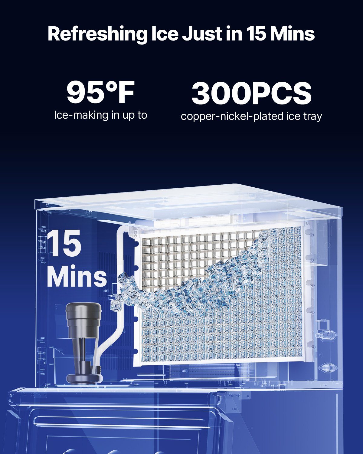 VEVOR Commercial Ice Maker Machine - Head, 1000 Lbs/Day Stainless Steel Ice Machine with Scheduled Ice-Making, Self-Cleaning, Adjustable Thickness, Ideal for Restaurant Bar Cafe Hotel - Head Only