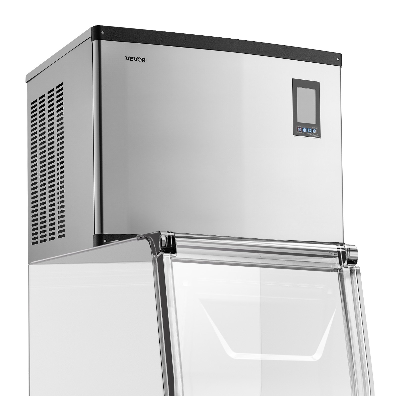 VEVOR Commercial Ice Maker Machine - Head, 1000 Lbs/Day Stainless Steel Ice Machine with Scheduled Ice-Making, Self-Cleaning, Adjustable Thickness, Ideal for Restaurant Bar Cafe Hotel - Head Only