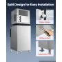 VEVOR Commercial Ice Maker Machine 370 Lbs/24H Stainless Steel Head Only, Ice-Making for Restaurant Bar Cafe Hotel, Ice Ready in 15 Mins, with Self-Cleaning, 132 pcs Ice Tray, Adjustable Thickness