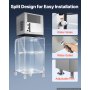 VEVOR Commercial Ice Maker Machine 168 kg/24H Stainless Steel Head Only, Ice-Making for Restaurant Bar Cafe Hotel, Ice Ready in 15 Mins, with Self-Cleaning, 132 pcs Ice Tray, Adjustable Thickness