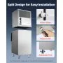 VEVOR Commercial Ice Maker Machine 560 Lbs/24H Stainless Steel Head Only, Ice-Making for Restaurant Bar Cafe Hotel, Ice Ready in 15 Mins, with Self-Cleaning, 182 pcs Ice Tray, Adjustable Thickness