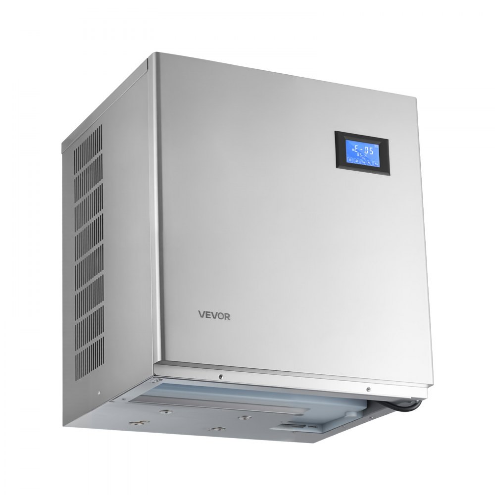 VEVOR Commercial Ice Maker Machine 254 kg/24H Stainless Steel Head Only, Ice-Making for Restaurant Bar Cafe Hotel, Ice Ready in 15 Mins, with Self-Cleaning, 182 pcs Ice Tray, Adjustable Thickness