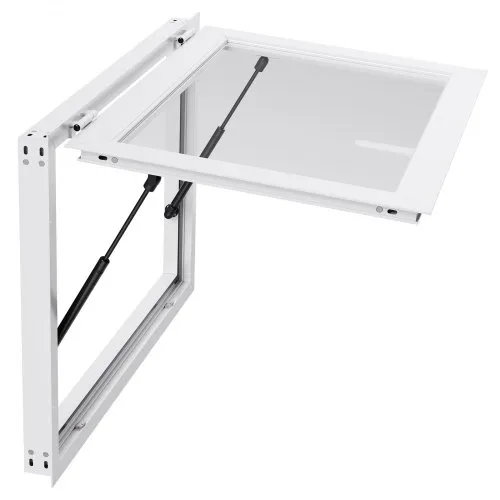 VEVOR 36x36 Inch Concession Window – Aluminum Frame Service Window For Food Trucks, Awning & Hydraulic Struts, Rainproof For Trailers