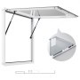 VEVOR Concession Window 92x92 cm, Aluminum Alloy Frame Service Window for Food Truck, Up to 85 Degrees Stand Serving Window with Awning Door and Drag Hook, Rainwater Resistant for Concession Trailers