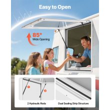 36x36in Concession Stand Serving Window Food Truck Service Awning Aluminum Alloy