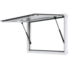 VEVOR Concession Window 91x61cm, Aluminum Alloy Food Truck Service Window with Awning Door & Drag Hook, Up to 85 Degrees Stand Serving Window for Food Trucks Concession Trailers, Glass Not Included
