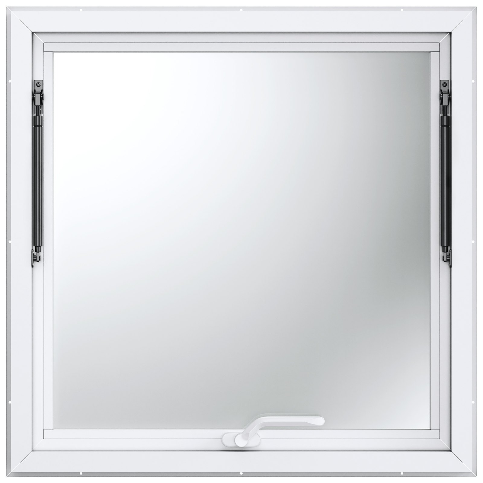 VEVOR Concession Window 36"x36", Aluminum Alloy Food Truck Service Window with Awning Door & Drag Hook, Up to 85 Degrees Stand Serving Window for Food Trucks Concession Trailers, Glass Not Included