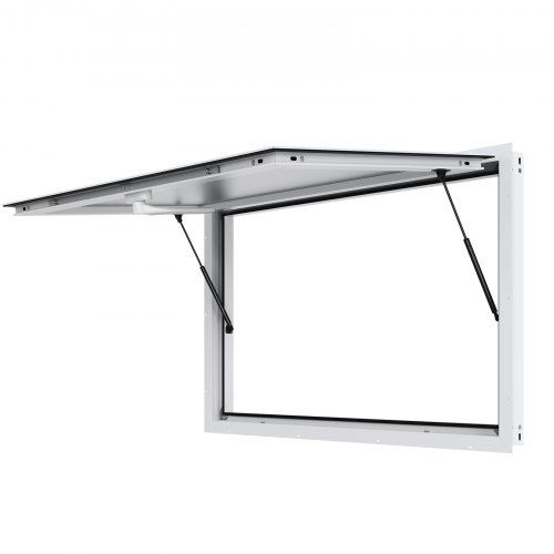 VEVOR Concession Window 60"x36", Aluminum Alloy Food Truck Service Window with Awning Door & Drag Hook, Up to 85 Degrees Stand Serving Window for Food Trucks Concession Trailers, Glass Not Included