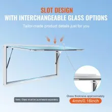 VEVOR Concession Window 64"x40", Aluminum Alloy Food Truck Service Window with Awning Door & Drag Hook, Up to 85 Degrees Stand Serving Window for Food Trucks Concession Trailers, Glass Not Included