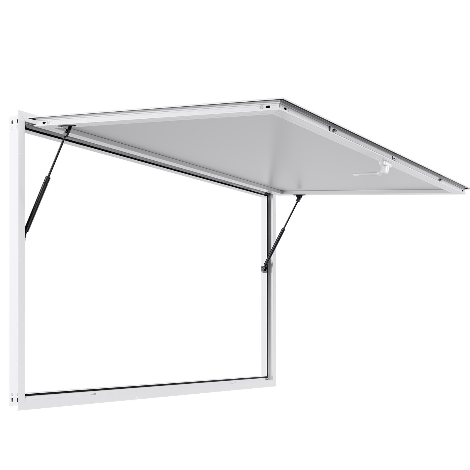 VEVOR Concession Window 188x102cm, Aluminum Alloy Frame Service Window for Food Truck, Up to 85 Degrees Stand Serving Window with Awning Door and Drag Hook, Rainwater Resistant for Concession Trailer
