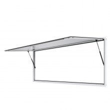 VEVOR Concession Window 96"x36", Aluminum Alloy Food Truck Service Window with Awning Door & Drag Hook, Up to 85 Degrees Stand Serving Window for Food Trucks Concession Trailers, Glass Not Included